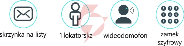 Skrzynka na listy vidos s561d-skm z wbudowanym wideodomofonem