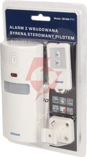 Alarm z wbudowaną syreną orno or-ma-711