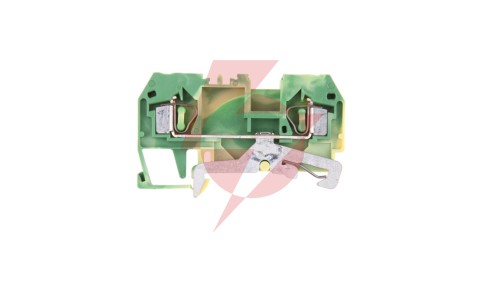 Złączka szynowa ochronna 4mm2 żółto-zielona 281-907