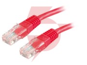 Patchcord kat5e utp 0,25m czerwony