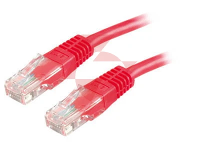 Patchcord kat5e utp 0,25m czerwony