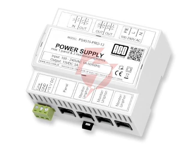 Aco ps45-15-pro-13 zasilacz video din 15v, 3a