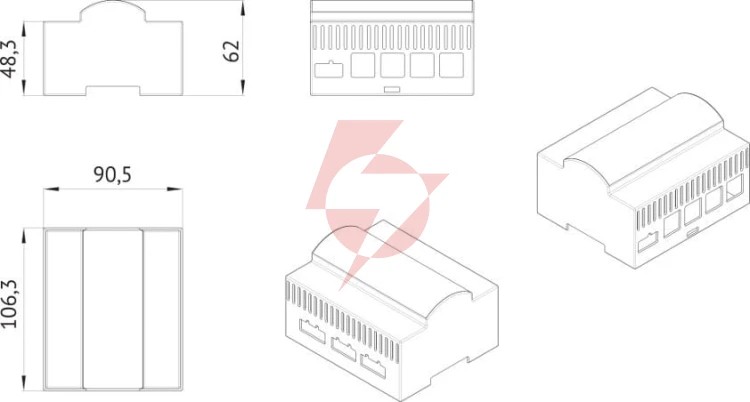 Aco ps45-15-pro-13 zasilacz video din 15v, 3a