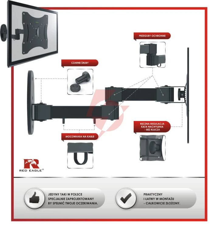 Uchwyt tv flexi twin 17-42
