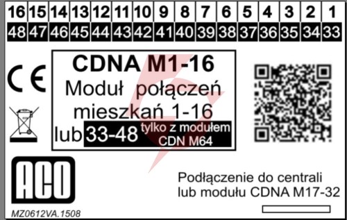 Aco cdna m1-16 moduł dzwonienia do centrali cdna