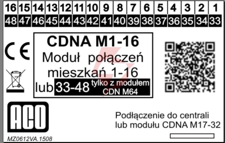 Aco cdna m1-16 moduł dzwonienia do centrali cdna