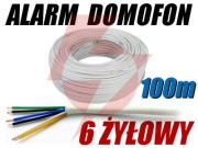 Przewód alarmowy domofonowy ytdy 6x0,5 - 100m