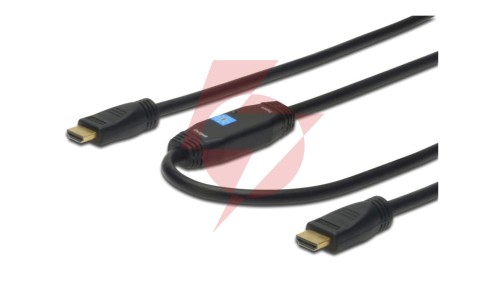 Kabel HDMI ze wzmacniaczem Highspeed 1.3 GOLD Typ A M/M AK-330105-200-S 20m AK-330105-200-S AK-330105-200-S