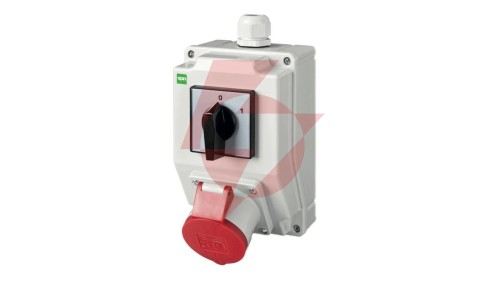 RS-Z Rozdzielnica siłowa z wyłącznikiem 0-1 3P+N+Z 16A szary IP44 6271-00