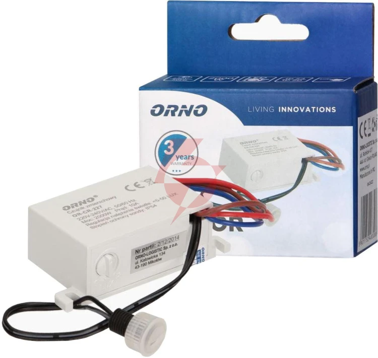 Czujnik orno or-cr-227 zmierzchowy mini z zewnętrzną sondą, ip54