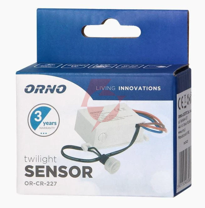 Czujnik orno or-cr-227 zmierzchowy mini z zewnętrzną sondą, ip54