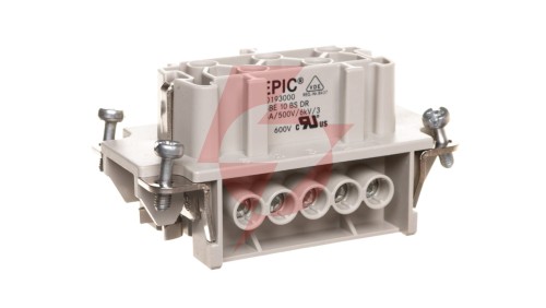Wkład złącza 10P+PE żeński 16A 500V EPIC H-BE 10 BS 10193000