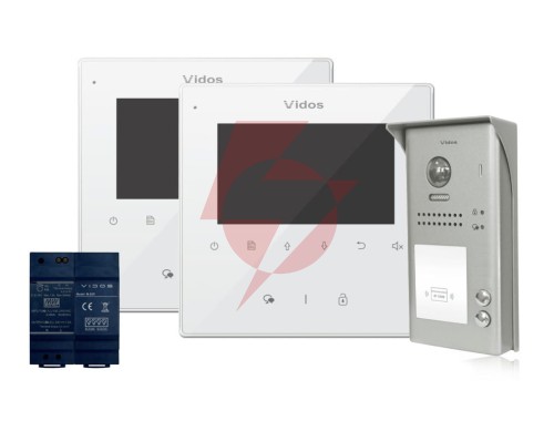 Wideodomofon 2-rodzinny vidos duo 2 x m1022w / s1102a