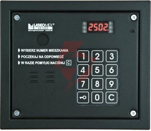 Laskomex cp-2503p czarny panel audio z możliwością dołożenia kamery