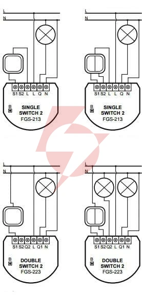 Moduł przekaźnikowy single switch 2 fibaro fgs-213
