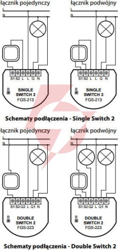 Moduł przekaźnikowy double switch 2 fibaro fgs-223