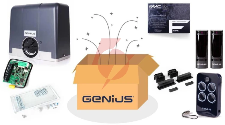 Zestaw genius blizzard 400 24v do 400kg bram przesuwnych