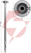 Uchwyt do kamer teleskopowy sufitowy br-60x120 710-1220