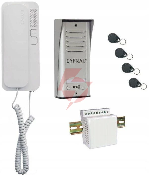 Domofon cyfral cosmo 1-lokatorski srebrny