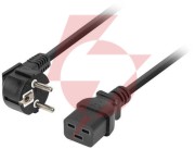 Kabel zasilający (serwerowy) cee 7/7 iec 320 c19 16a 1.8m wtyczka kątowa vde lanberg