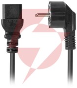 Kabel zasilający (serwerowy) cee 7/7 iec 320 c19 16a 1.8m wtyczka kątowa vde lanberg