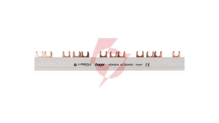 Szyna łączeniowa 3P 63A 10mm2 widełkowa (12 mod.) KDN363A