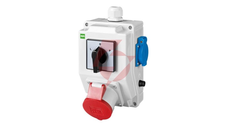 RS-Z rozdzielnica siłowa wyłącznik L-0-P 3P+N+Z 32A, 2P+Z 230V szary 6275-20