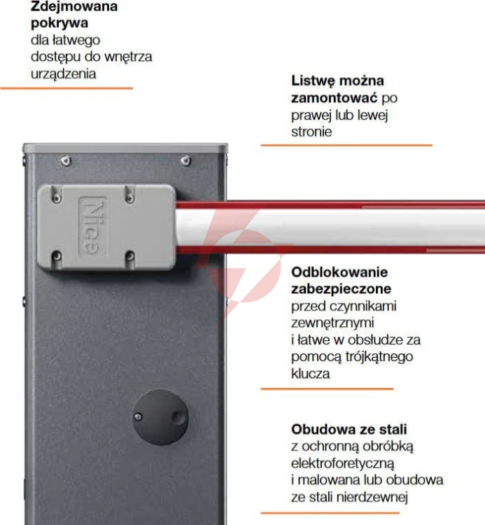 Szlaban nice wide m - zestaw do 4 metrów