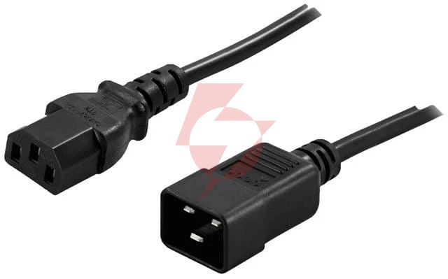Przedłużacz kabla zasilającego iec 320 c13 / c20 1,8m lanberg