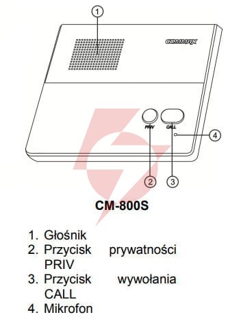 Interkom głośnomówiący commax podrzędny cm-800s do cm-810