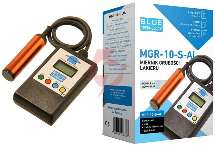 Miernik grubości lakieru blue technology mgr-10-s-al