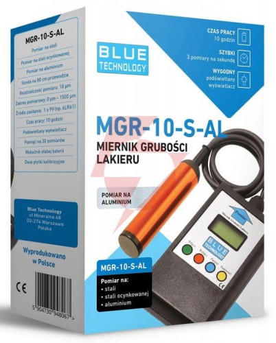 Miernik grubości lakieru blue technology mgr-10-s-al