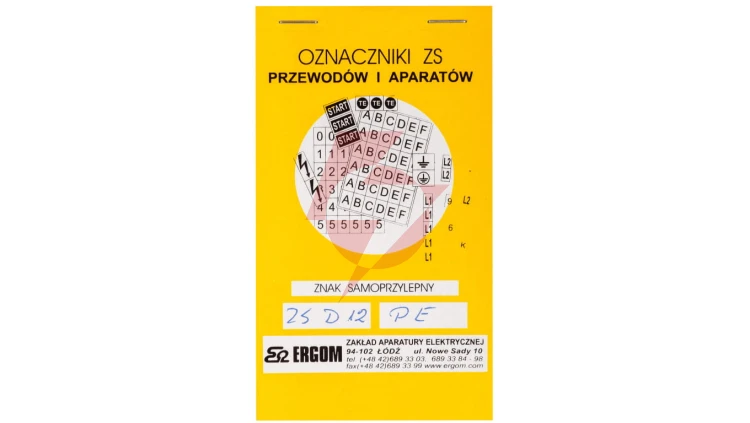 Znaki samoprzylepne ZS D12/PE E04ZP-02030401300