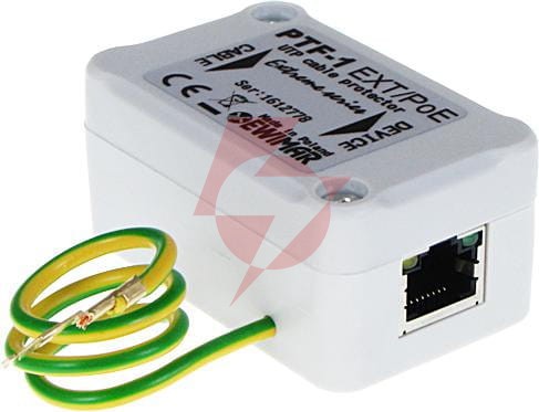 Zabezpieczenie przeciwprzepięciowe 1-kanałowe do kamer ip serii extreme ewimar ptf-51-ext/poe