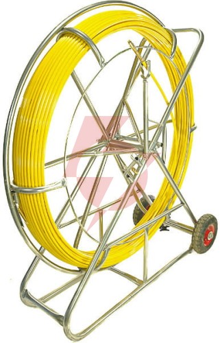 Włókno szklane do przeciągania kabli 8mm / 150m (pilot / stalka) pe + stojak
