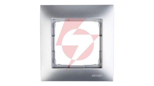 Simon 54 Premium Ramka pojedyncza srebrny mat /do karton-gips/ DRK1/43