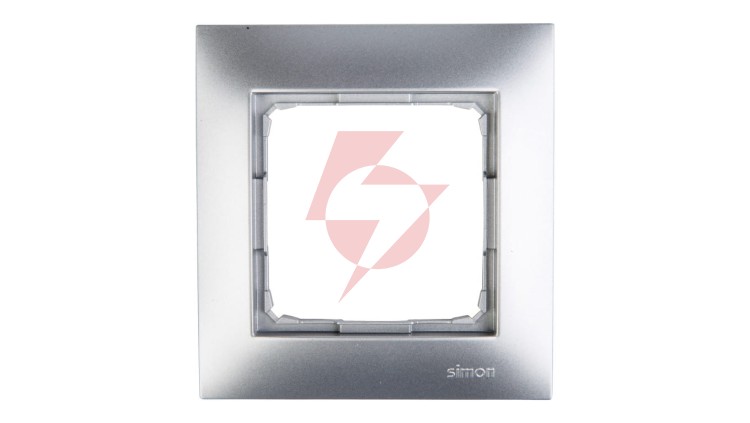 Simon 54 Premium Ramka pojedyncza srebrny mat /do karton-gips/ DRK1/43