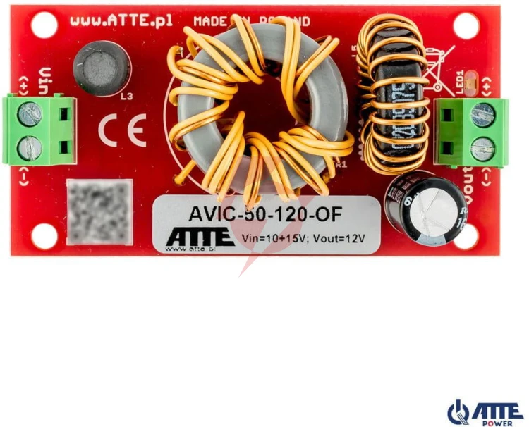 Przetwornica atte dc/dc avic-50-120-of 10-15v 50w 4a