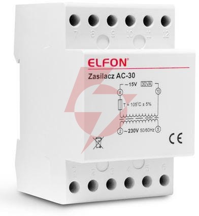 Zasilacz ac-30 15v 2a elfon optima
