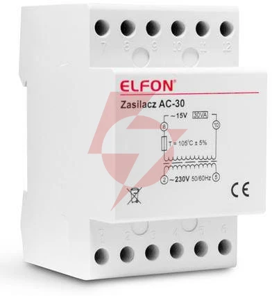 Zasilacz ac-30 15v 2a elfon optima