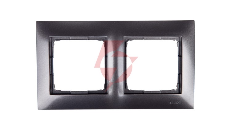 Simon 54 Premium Ramka podwójna antracyt /do karton-gips/ DRK2/48