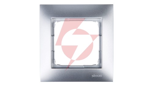 Simon 54 Premium Ramka pojedyncza srebrny mat DR1/43