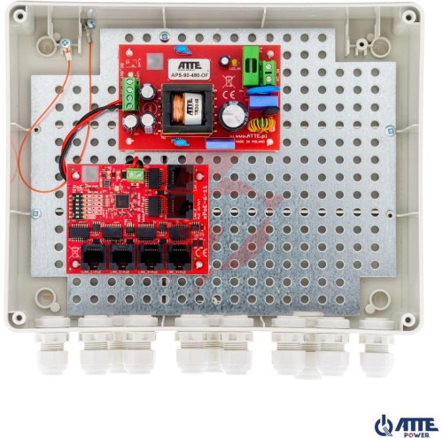 Switch zewnętrzny 5-portowy poe do 5 kamer ip atte ip-5-11-l2