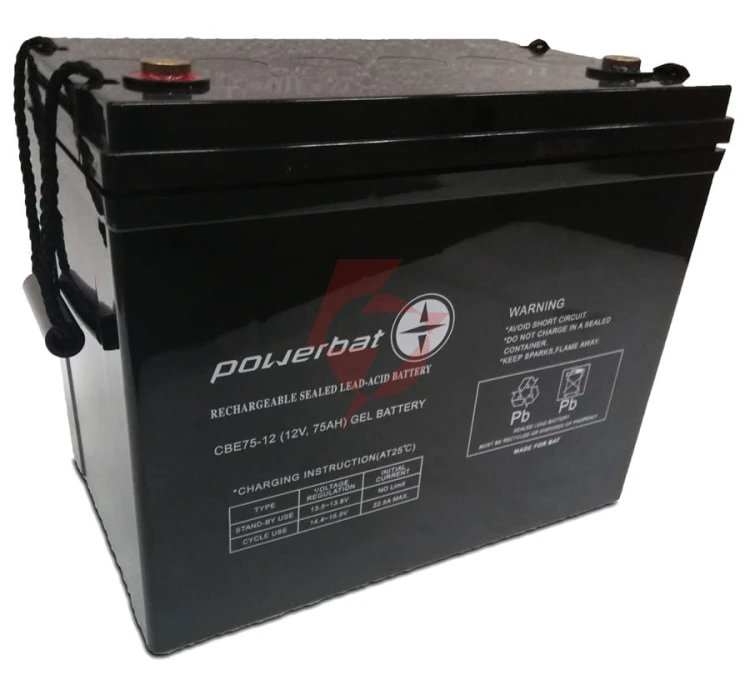 Akumulator powerbat cbe 12v 75ah deep cycle gel