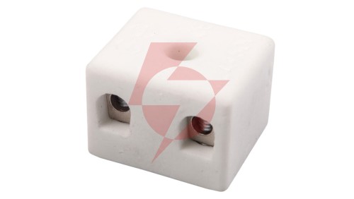 Złączka gwintowa porcelanowa 4mm² 2-tory biała z 1 otworem do przykręcania CPO-5A-2P 80712516