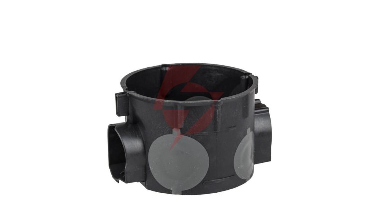 Puszka podtynkowa 60mm płytka z membranami przebiciowymi czarna wiatroszczelna E106-2K 83106007 /25szt./