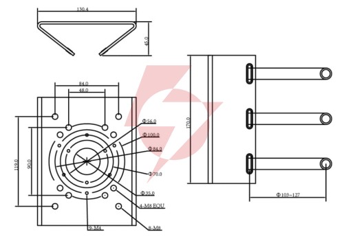 Uchwyt słupowy dahua pfa150-v2