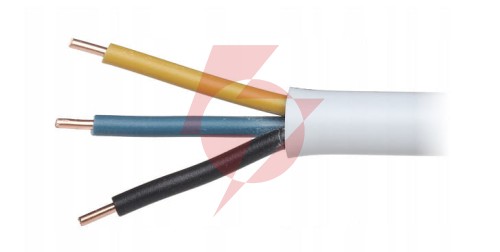 Przewód elektryczny drut okrągły ydy 3x1,5mm2 450/750v mercor 1m