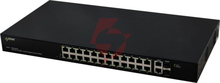 Switch poe pulsar sf124 24+2 uplink/sfp poe+ gigabit