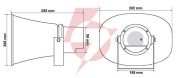 Głośnik tubowy hqm-zt301 30w 100v biały